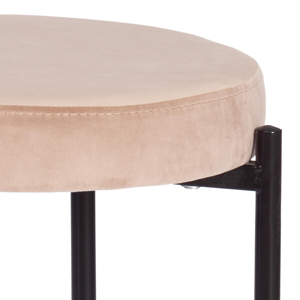 Табурет REVO (mod. 7034) ткань/металл, 44 х 44 х 47 см, бежевый barkhat 5/черный фото № 3