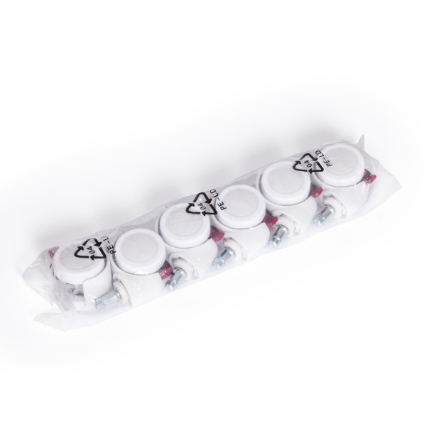 Набор серых роликов ПУ с отключ. блокировкой, 6 штук, D11 полиуретан фото № 6