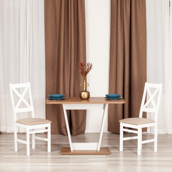 Стол обеденный TIBI нераздвижной ЛДСП, 68,6 х 110 х 75 см, Дуб Канзас/Пепел фото № 8