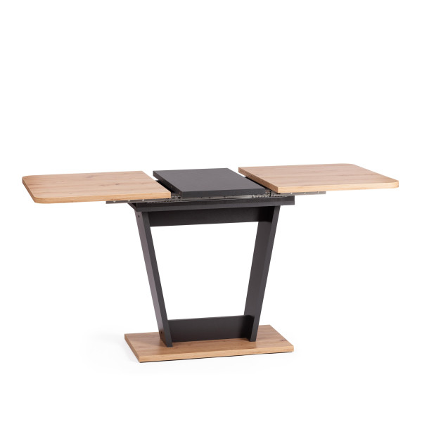 Стол обеденный FOX раздвижной ЛДСП, 68.6x110-145x75 см, Дуб артисан/Графит фото № 5