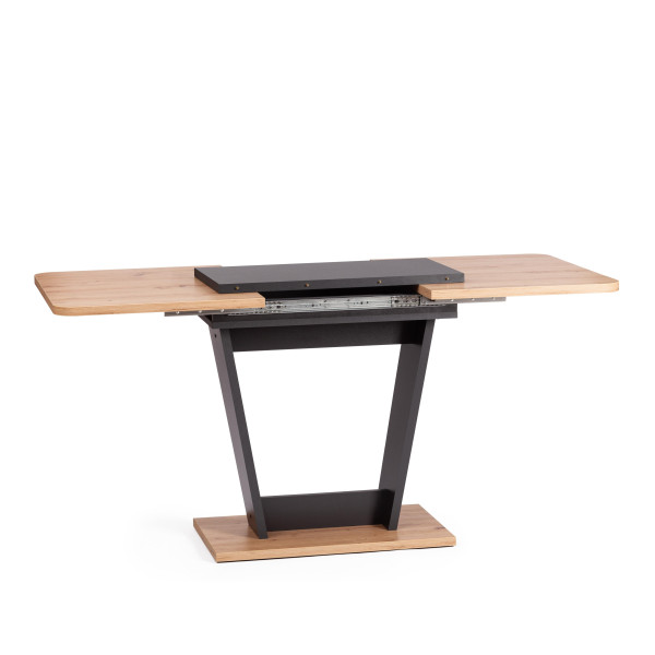 Стол обеденный FOX раздвижной ЛДСП, 68.6x110-145x75 см, Дуб артисан/Графит фото № 6