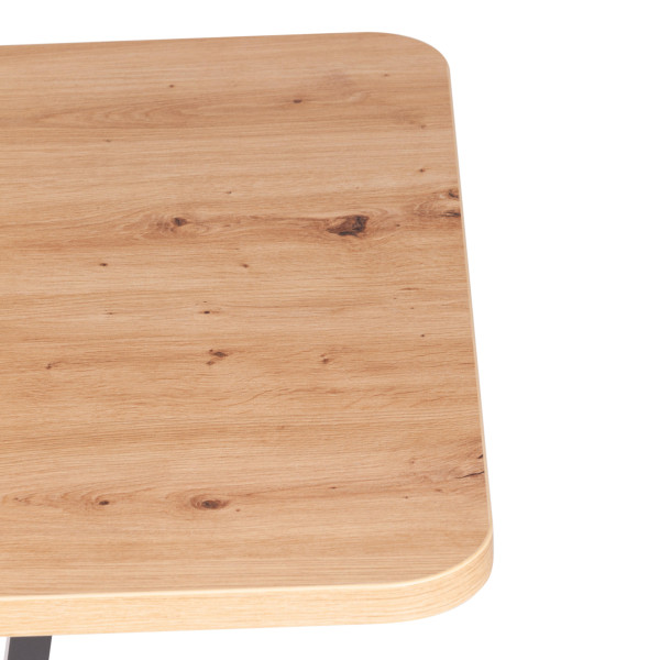 Стол обеденный FOX раздвижной ЛДСП, 68.6x110-145x75 см, Дуб артисан/Графит фото № 10