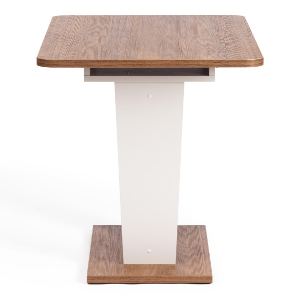 Стол обеденный FOX раздвижной ЛДСП, 68.6x110-145x75 см, Дуб Канзас/Пепел фото № 2