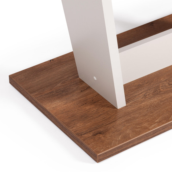 Стол обеденный FOX раздвижной ЛДСП, 68.6x110-145x75 см, Дуб Канзас/Пепел фото № 13