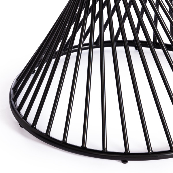 Стол BERTOIA (mod. GT21) металл/стекло, 110 х 110 х 75 см, Black (черный) фото № 4