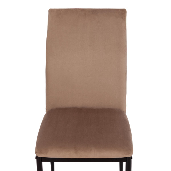 Стул CAPRI (mod. 39) металл, вельвет, 49.5 х 41 х 93,5 см, Beige (бежевый) HLR8 / черный фото № 6