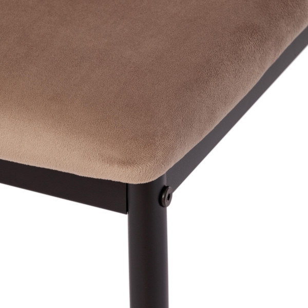 Стул CAPRI (mod. 39) металл, вельвет, 49.5 х 41 х 93,5 см, Beige (бежевый) HLR8 / черный фото № 8