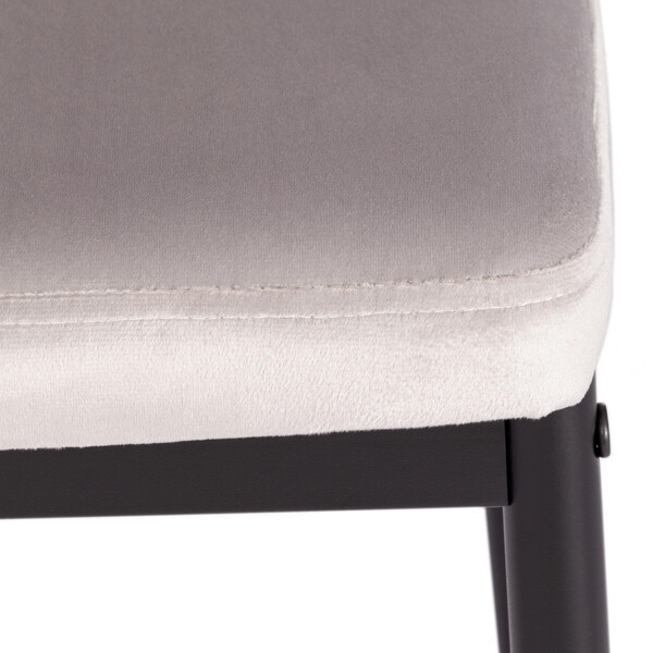 Стул VERTER (mod. 37-1) металл, вельвет, 47,8 х 41,5 х 97 см, Light grey (светло-серый) HLR14 / черный фото № 8