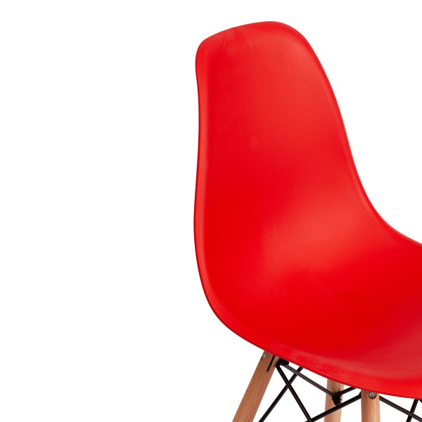 Стул CINDY (EAMES) (mod. 1801) дерево бук/металл/сиденье пластик, 45x51x82 см, Red (красный) фото № 7