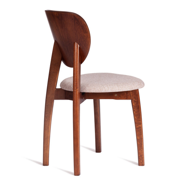 Стул DIAMANTE мягкое сидение бук, 42x42x85см, коричневый, ткань wool caramel, бежевый фото № 3