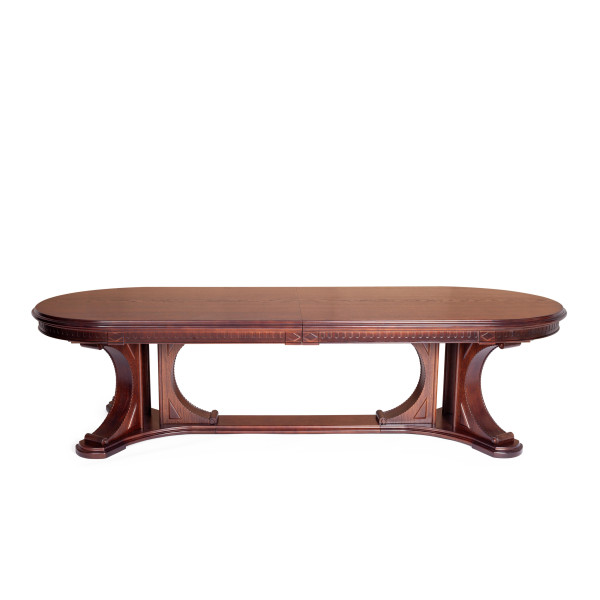 Стол VERSAL овальный бук, мдф, 300 (350/400) х 110 х 78 см, Tobacco фото № 3