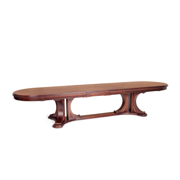 Стол VERSAL овальный бук, мдф, 300 (350/400) х 110 х 78 см, Tobacco фото № 8