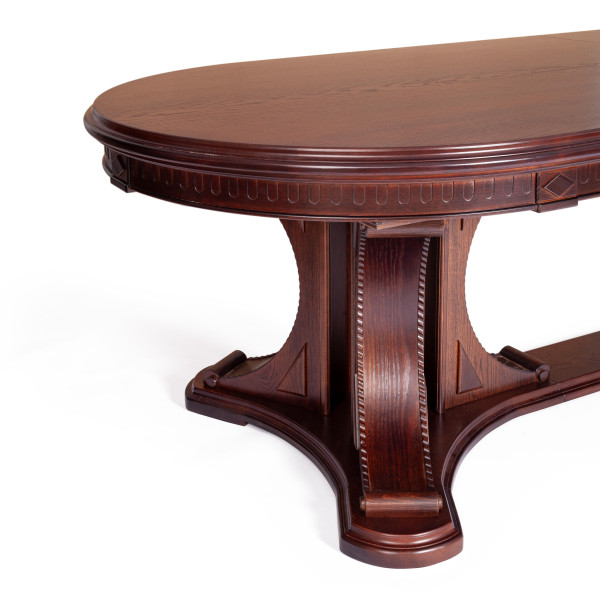 Стол VERSAL овальный бук, мдф, 300 (350/400) х 110 х 78 см, Tobacco фото № 9