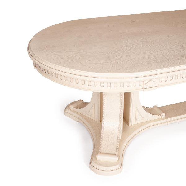 Стол VERSAL овальный бук, мдф, 300 (350/400) х 110 х 78 см, бежевый патина фото № 9