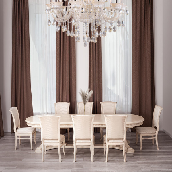 Стол VERSAL овальный бук, мдф, 300 (350/400) х 110 х 78 см, бежевый патина фото № 12