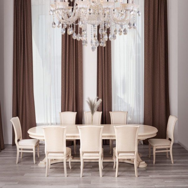 Стол VERSAL овальный бук, мдф, 300 (350/400) х 110 х 78 см, бежевый патина фото № 12