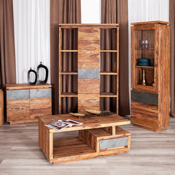 Книжный шкаф Secret De Maison ROSEWOOD ( mod. GK9808-192 ) палисандр, 120*40*192 см, Natural tinted (натуральный тонированный) фото № 11