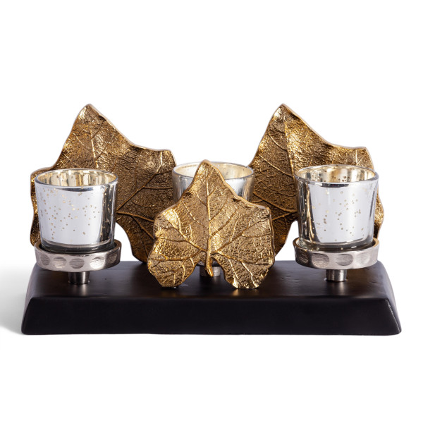 Подсвечник Secret De Maison MAPLE1 ( mod. 9373 ) алюминиевый сплав, 33x15,5x15,5 см, золотой, черный/gold, black powder coated фото № 3