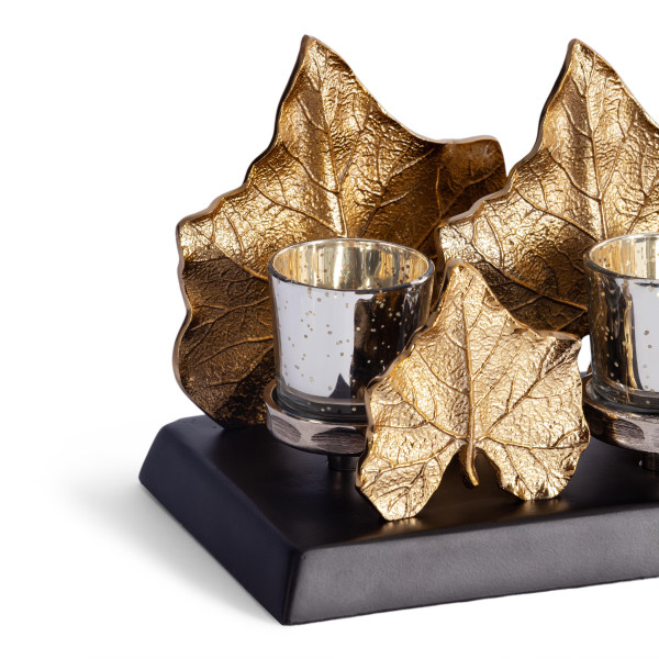 Подсвечник Secret De Maison MAPLE2 ( mod. 9374 ) алюминиевый сплав, 40,5x16,5x17,75 см, золотой, черный/gold, black powder coated фото № 4