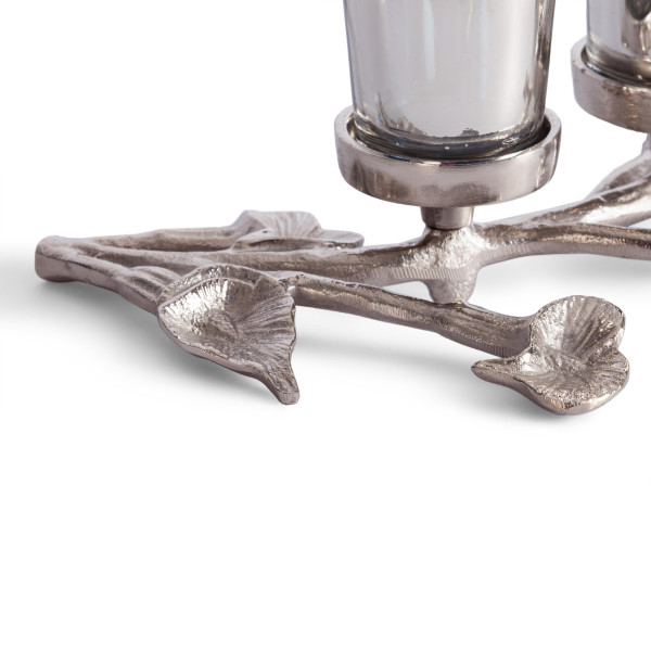 Подсвечник Secret De Maison LEAF4 ( mod. 9382 ) алюминиевый сплав, 40,5x18x6,5 см, никель/nickel фото № 4