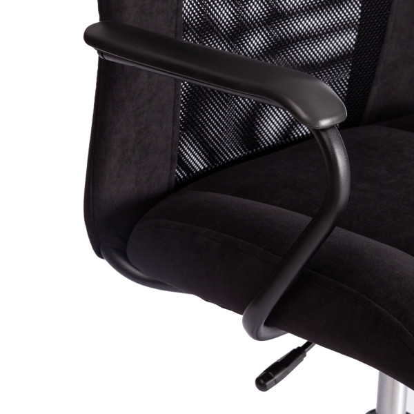 Кресло STAFF флок/ткань, черный, 35/W-11 фото № 9