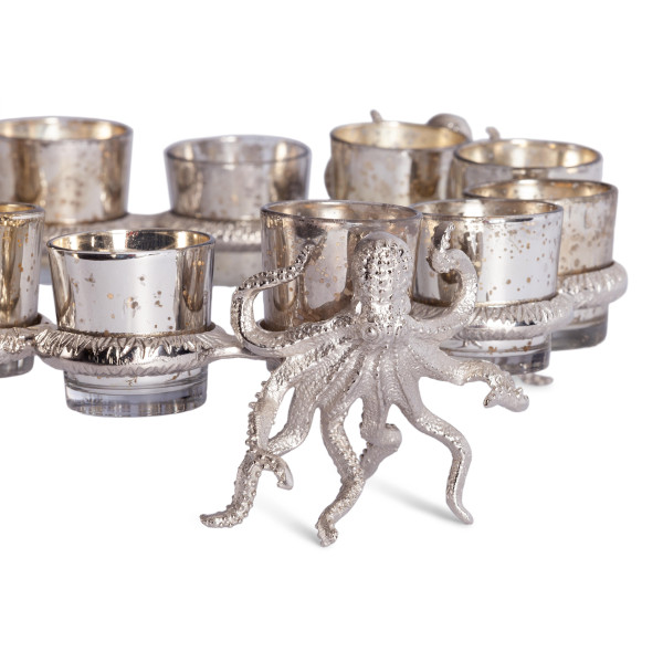 Подсвечник Secret De Maison OCTOPUS4 ( mod. 3925 ) алюминиевый сплав, 38x38x10 см, никель/nickel фото № 4