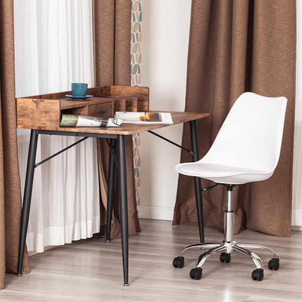 Офисное кресло TULIP (mod.106-1) металл/пластик/PU, 58 x 47 x 97см, White (белый) / Chrome (хром) фото № 10