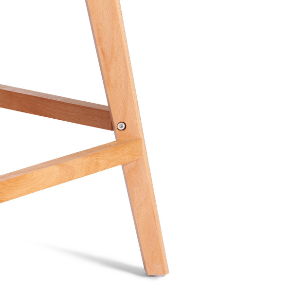 Стул барный TULIP BAR (mod. C1014H-1) пластик/дерево, 42 х 47,5 х 104 см, Black (Черный) 3010/ натуральный фото № 10