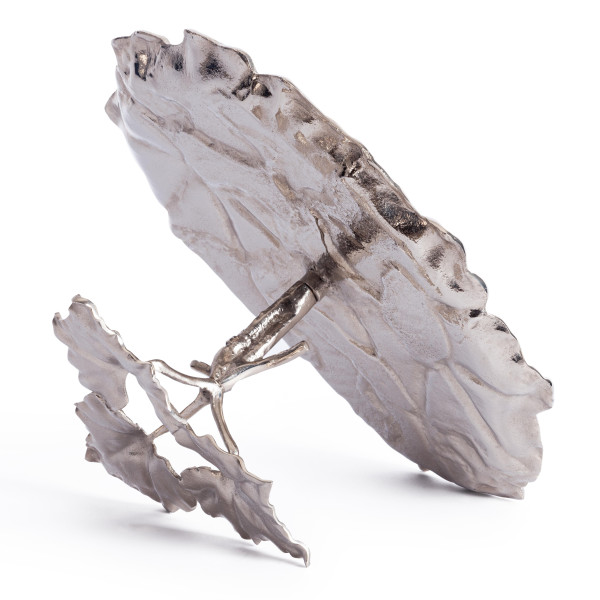 Блюдо Secret De Maison LEAF2 ( mod. 9440 ) алюминиевый сплав, 44x25x20 см, никель/nickel фото № 3