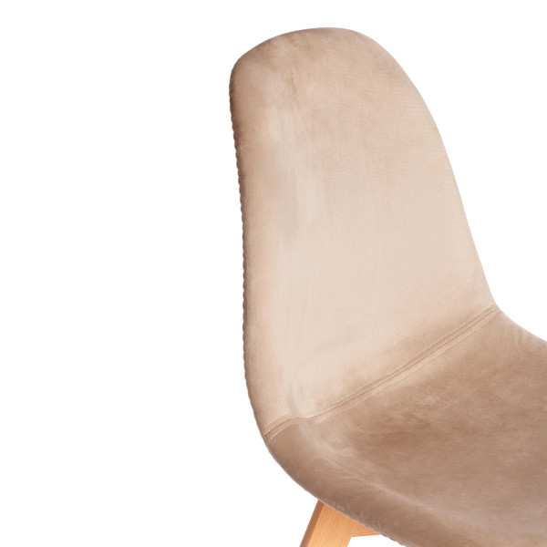 Стул CINDY SOFT (mod. C1021F1-1) вельвет/дерево бук, 55 х 48 х 83 см, brown (коричневый) HLR12 / натуральный фото № 7