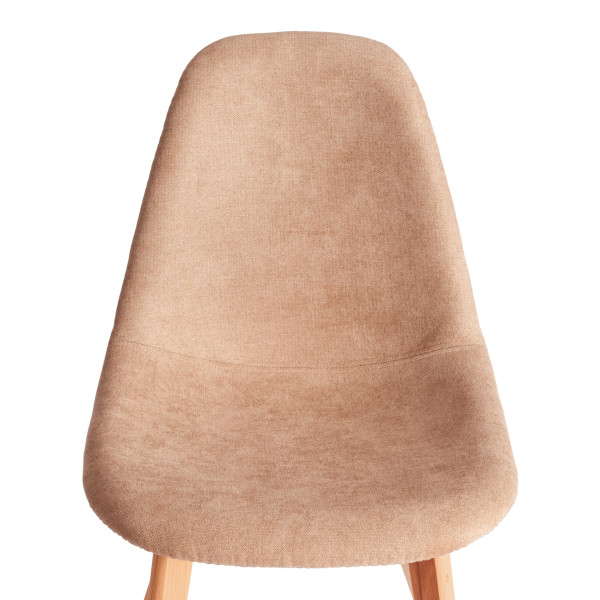 Стул CINDY SOFT (mod. C1021F1-1) вельвет/дерево бук, 55 х 48 х 83 см, Beige (Бежевый) LY1701-4 / натуральный фото № 6