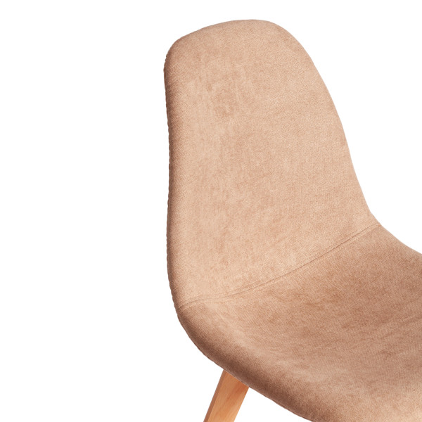 Стул CINDY SOFT (mod. C1021F1-1) вельвет/дерево бук, 55 х 48 х 83 см, Beige (Бежевый) LY1701-4 / натуральный фото № 7