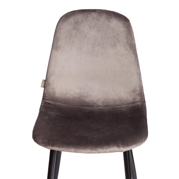 Стул BREEZE (mod. JSC-58) Велюр/металл , 44 х 53 х 86 см, Dark grey (темно-серый) HLR24 / черный фото № 6