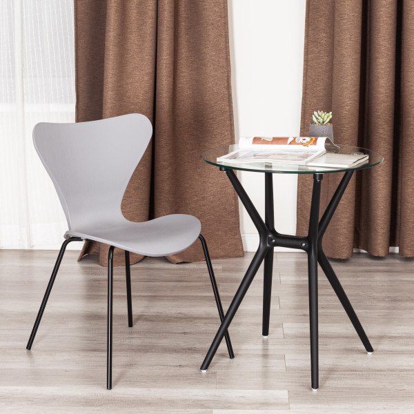 Стул Jacobsen (mod DC 102-1) пластик/металл, 45 х 54.5 х 80 см, Grey (Cерый) /Black (Черный) фото № 10