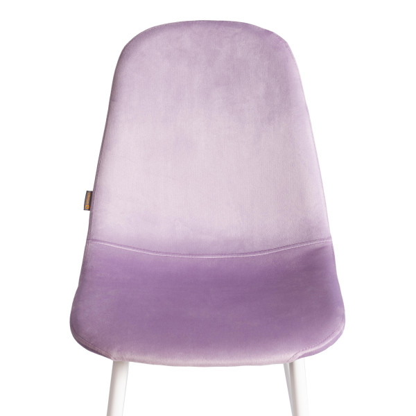 Стул BREEZE (mod. JSC-58) Велюр/металл , 44 х 53 х 86 см, Lavender (лавандовый) HLR26 / белый фото № 6
