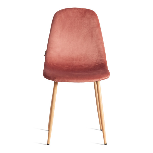 Стул BREEZE (mod. JSC-58) Велюр/металл , 44 х 53 х 86 см, Coral (коралловый) HLR44 / натуральный фото № 5