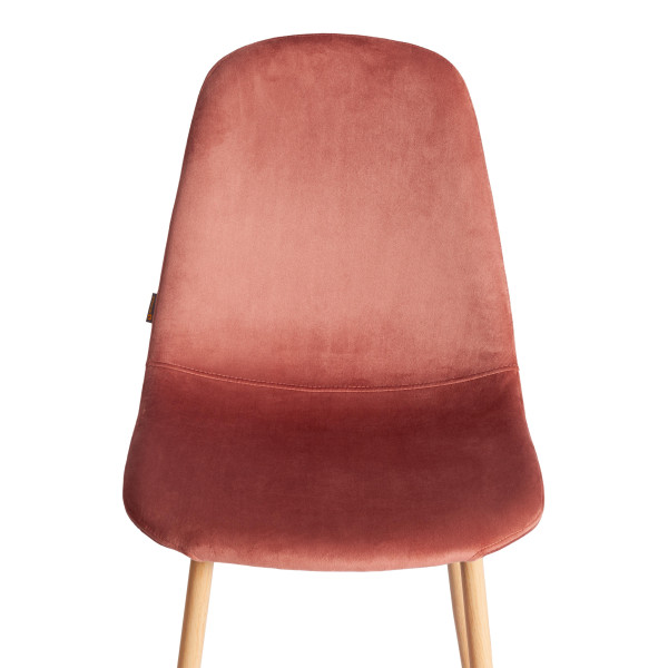 Стул BREEZE (mod. JSC-58) Велюр/металл , 44 х 53 х 86 см, Coral (коралловый) HLR44 / натуральный фото № 6