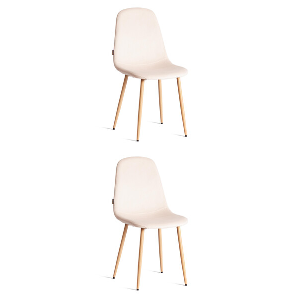 Стул Breeze/Бриз (мод. JSC-58) велюр/металл, 44х53х86см, кремовый HLR5/натуральный фото № 11