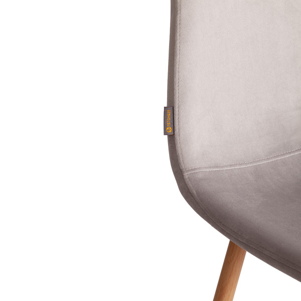 Стул BREEZE (mod. JSC-58) Велюр/металл , 44 х 53 х 86 см, Light grey (светло-серый) HLR14 / натуральный фото № 8