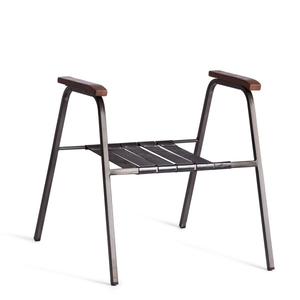 Кресло Secret De Maison STITCH (mod. 2866) металл, кожа буйвола, 63 x 71 x 78 см (67 x 80 x 70 см), черный фото № 2