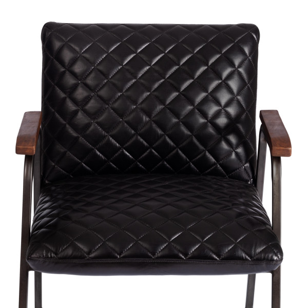 Кресло Secret De Maison STITCH (mod. 2866) металл, кожа буйвола, 63 x 71 x 78 см (67 x 80 x 70 см), черный фото № 7