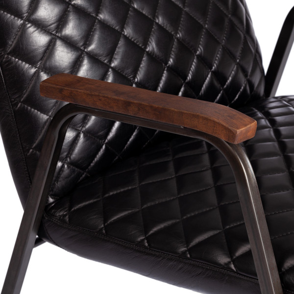 Кресло Secret De Maison STITCH (mod. 2866) металл, кожа буйвола, 63 x 71 x 78 см (67 x 80 x 70 см), черный фото № 9