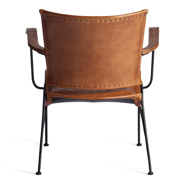 Кресло Secret De Maison PAGANEL (mod. 2106-CH) металл, кожа буйвола, 65 х 75 х 73 см (69 х 84 х 89 см), Античный светлый фото № 4