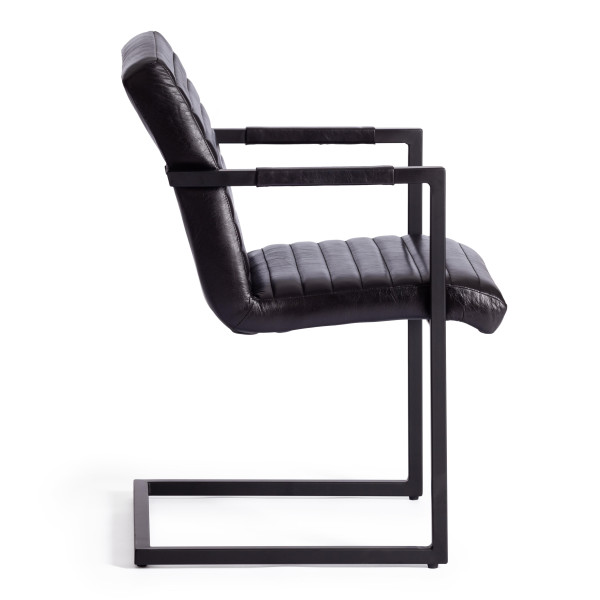 Кресло Secret De Maison PILOT (mod. 2209b) металл, кожа буйвола, 54 x 60 x 91 см (73 x 57 x 72 см), черный фото № 2