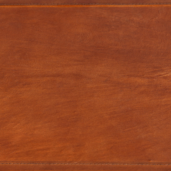 Столик - сундук Secret De Maison TRUNK ( mod. 2008 ) дерево манго/кожа буйвола, 40 х 40 х 45 см, Античный светлый фото № 9