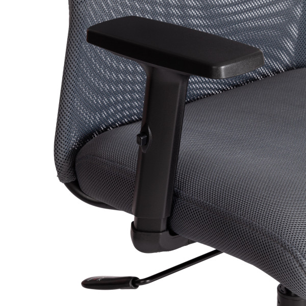 Кресло PRACTIC PLT ткань/кож/зам, серый/металлик, TW-12/W-12/36 фото № 7