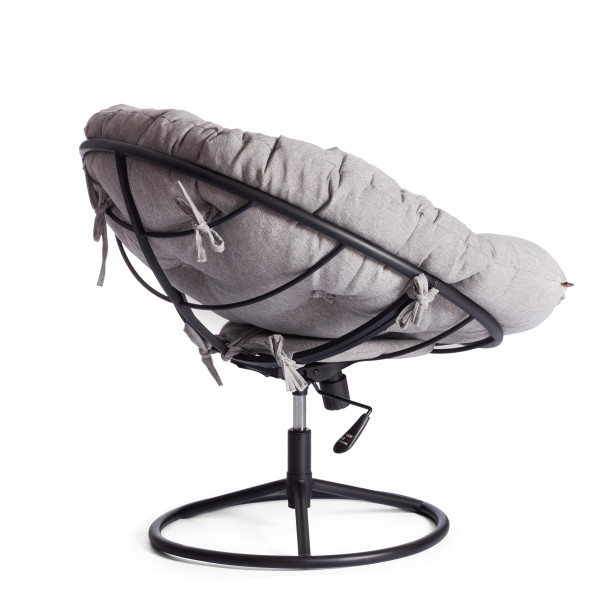 Кресло CLOUDE HOME рогожка/металл, 97х98х90-96см, серо-бежевый, 3M 16/2 фото № 4