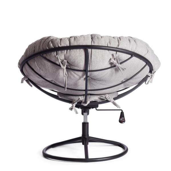 Кресло CLOUDE HOME рогожка/металл, 97х98х90-96см, серо-бежевый, 3M 16/2 фото № 5