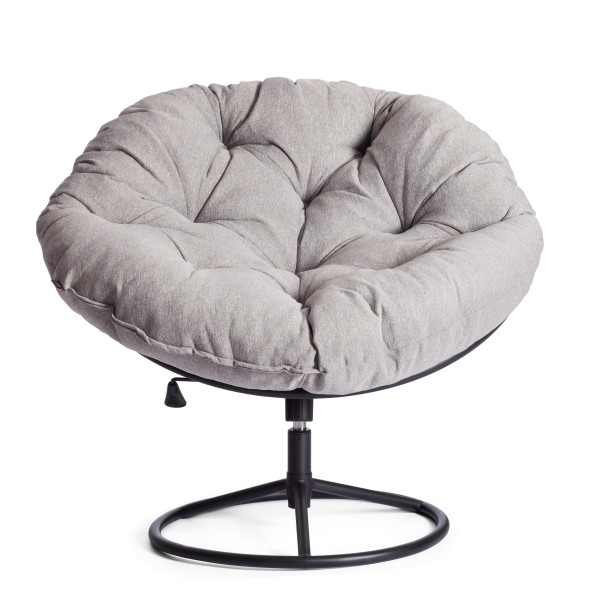 Кресло CLOUDE HOME рогожка/металл, 97х98х90-96см, серо-бежевый, 3M 16/2 фото № 6