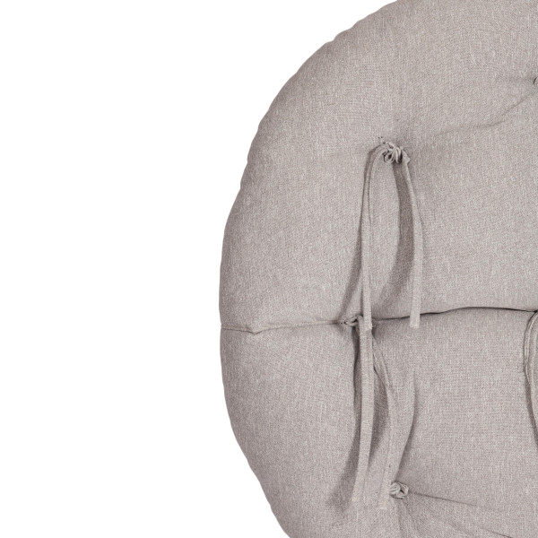 Кресло CLOUDE HOME рогожка/металл, 97х98х90-96см, серо-бежевый, 3M 16/2 фото № 11